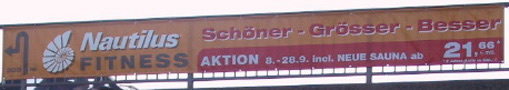 Spannbandwerbung bzw Brückenwerbung Nautilus